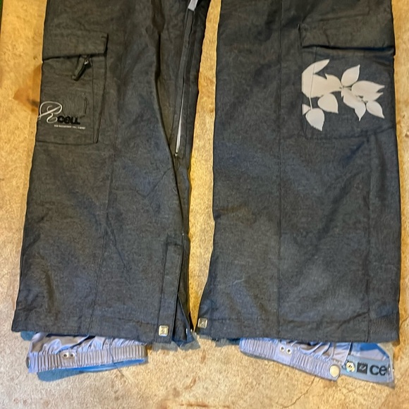 Ride GRAY Snowboard Pants Cell 5 Medium Series 5K Waterproof Teflon BELT pockets - Picture 10 of 16